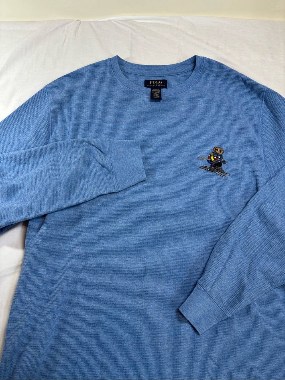 Polo Bear Ralph Lauren Men's Waffle Knit Thermal Size XXL 2XL